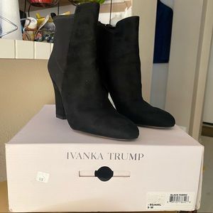 Ivanka Trump Sunal Black Fabric Boots